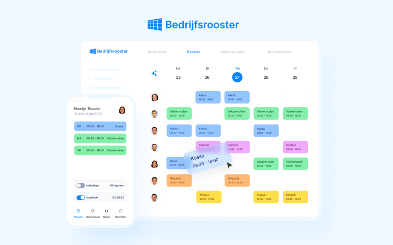 screenshot Bedrijfsrooster