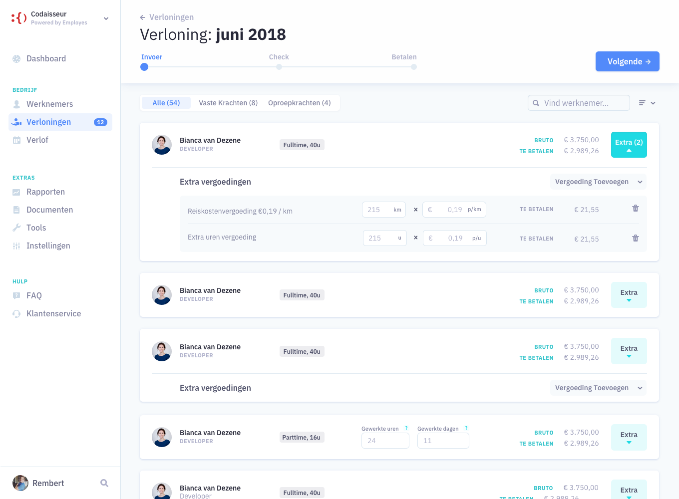screenshot Employes
